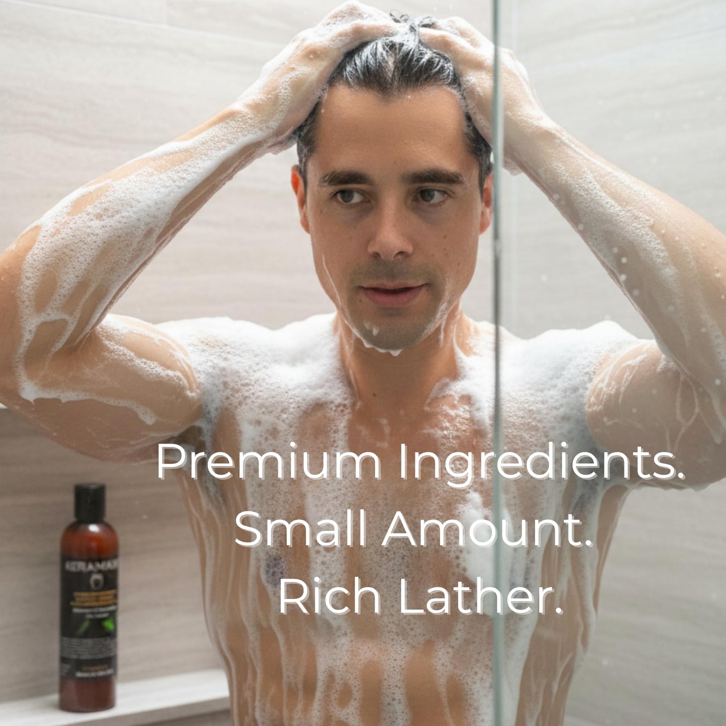 KERAMAXX Biotin + Honey Thickening Shampoo for Men – Sulfate & Paraben Free