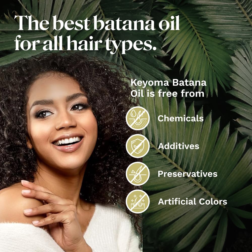 Keyoma Batana Oil with Rosemary – Hair Growth Support, Organic Honduras Batana Oil (30 mL)