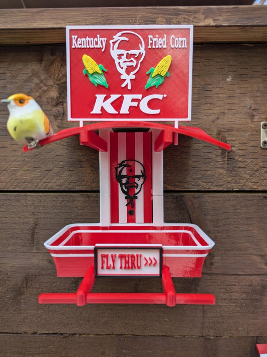 KFC Garden Bird Feeding Station - Garden bird seed feeder - quirky outdoor Decor - Wild Bird Food table