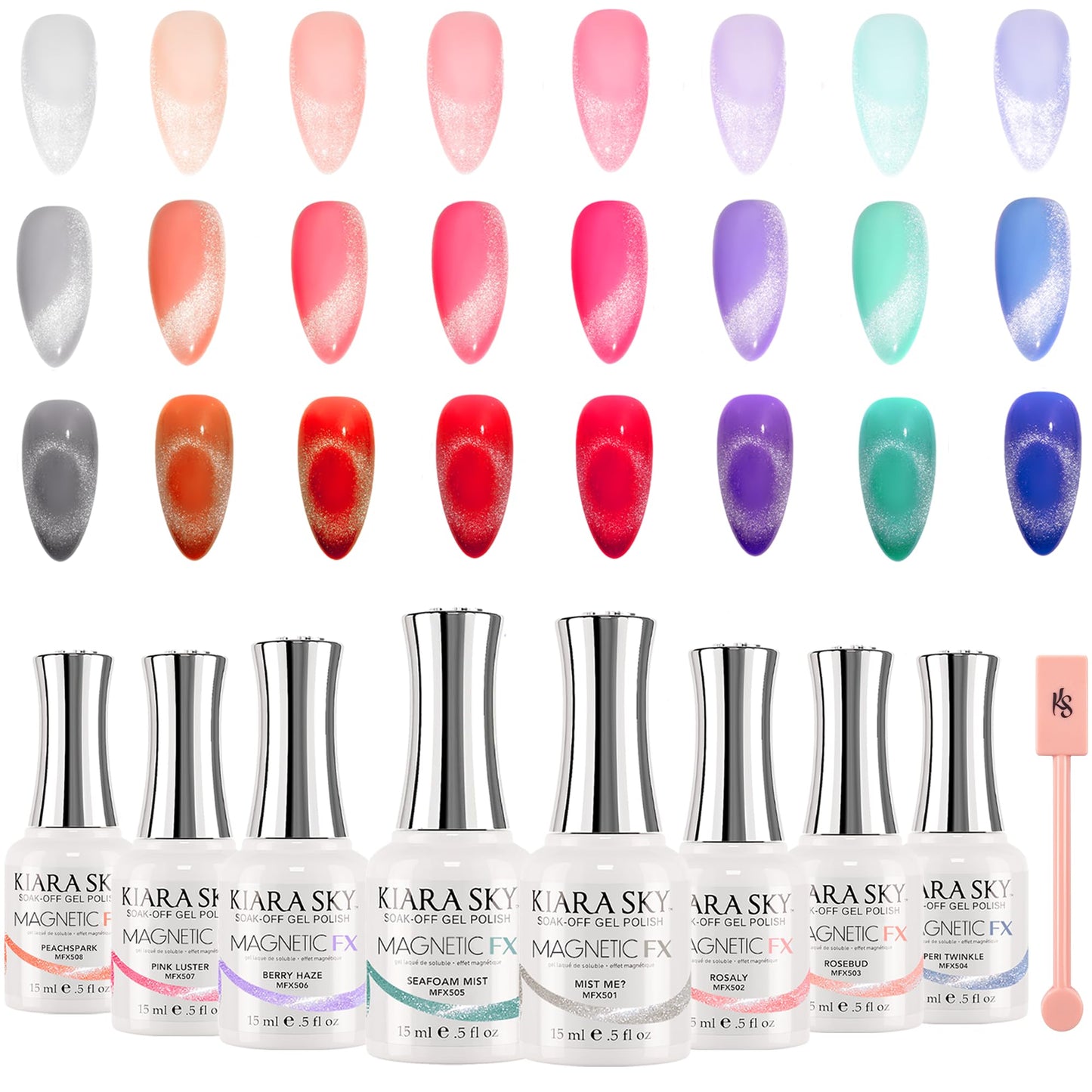 KIARA SKY Gel Polish MagneticFX Peri Twinkle Cat Eye Effect – Soak Off 15ml