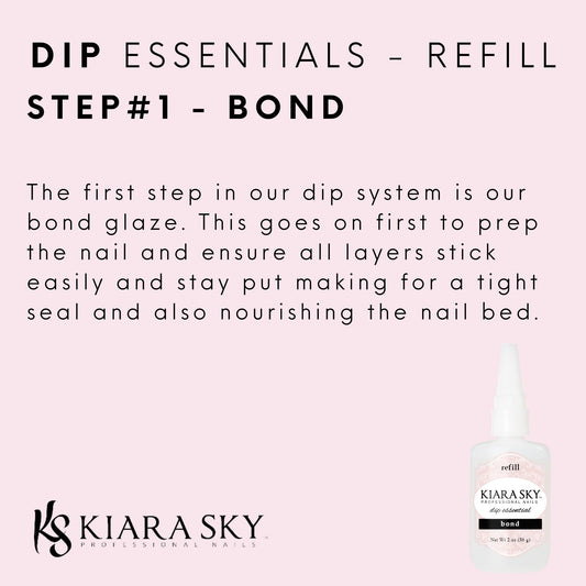 KIARA SKY Dip Bond Step 1 | 2 oz Refill for Nail Prep & Adhesion