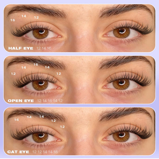 Kiromiro Natural Lash Clusters Kit 12–16mm C Curl | DIY Wispy Lashes with Bond & Seal & Tweezers