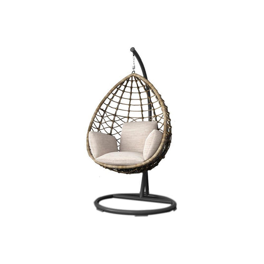 Kye Rattan Garden Hanging Egg Chair with Stand, Indoor/ Outdoor Furniture