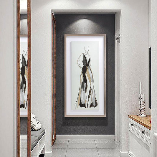 Lady Framed Wall Art Print 40*60cm