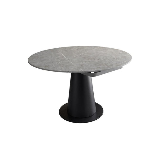 Lessie Round Extendable Dining Table, Sintered Stone