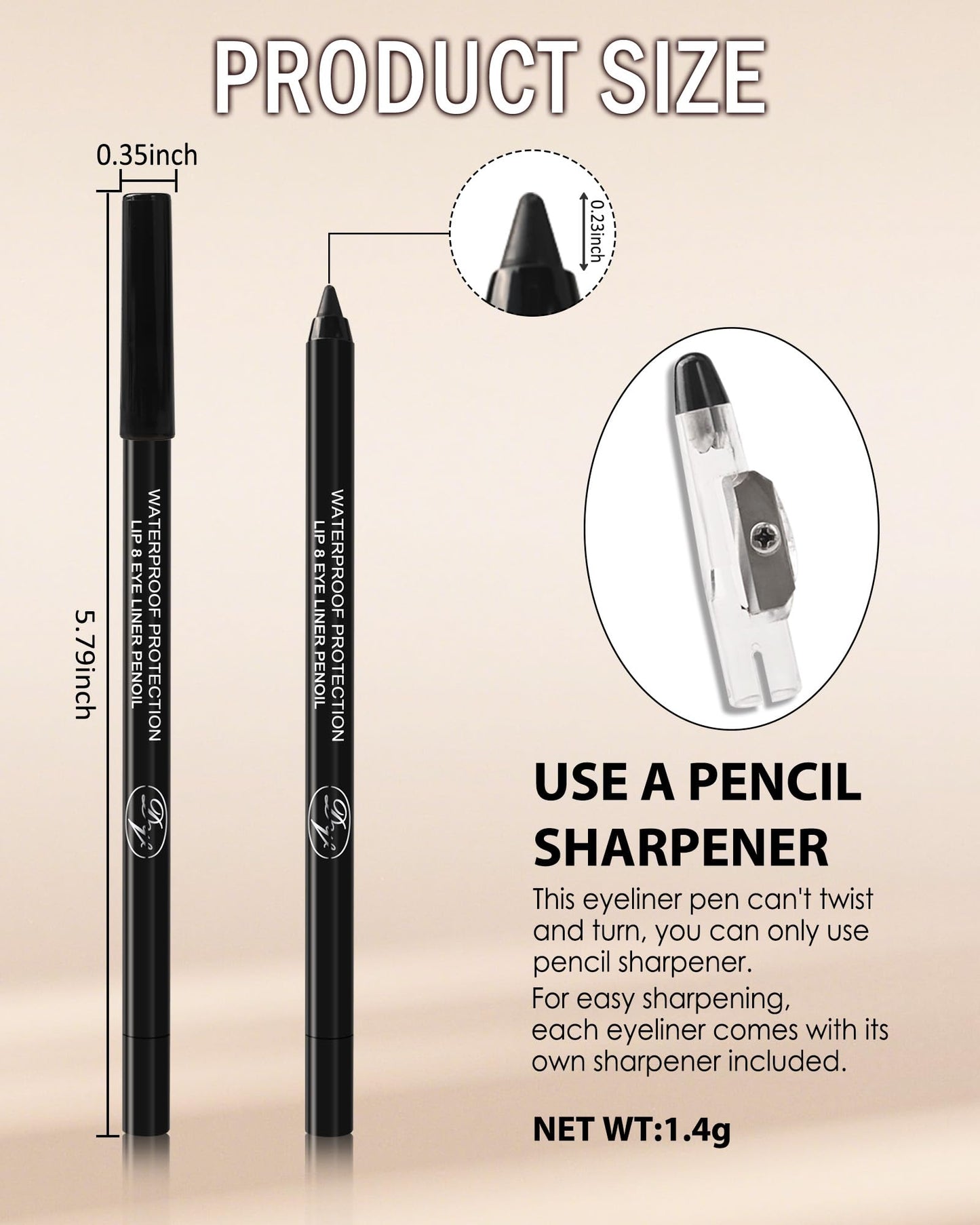 Lestpola 10 Pcs Gel Eyeliner Pencil Set – Waterproof Matte Liners with Sharpener