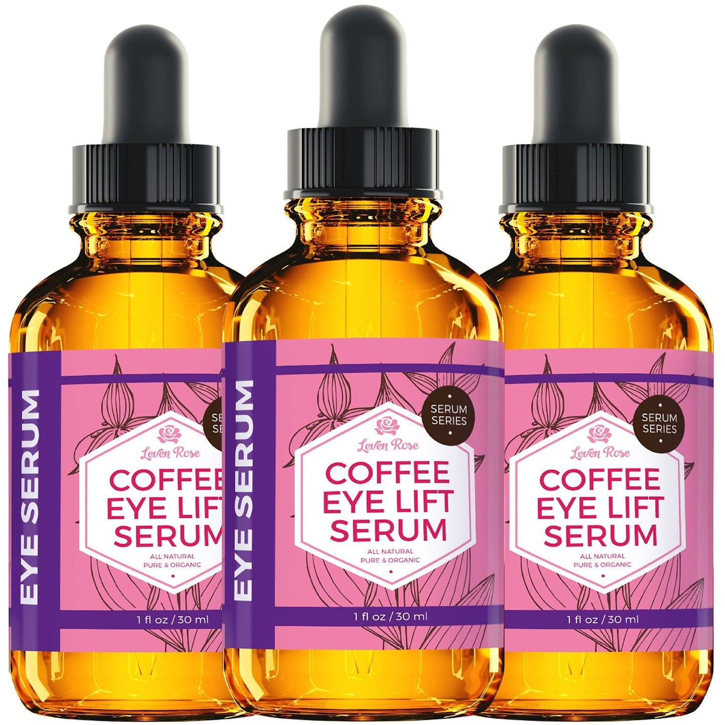 Leven Rose Coffee Oil Caffeine Serum for Eyes – Organic Under-Eye Serum