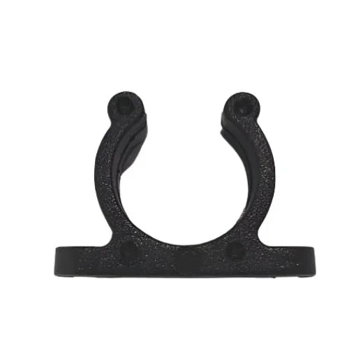 4x 25mm Black Plastic Support Clip Screwed Boat Hook Oar Tube Holder Nuova Rade