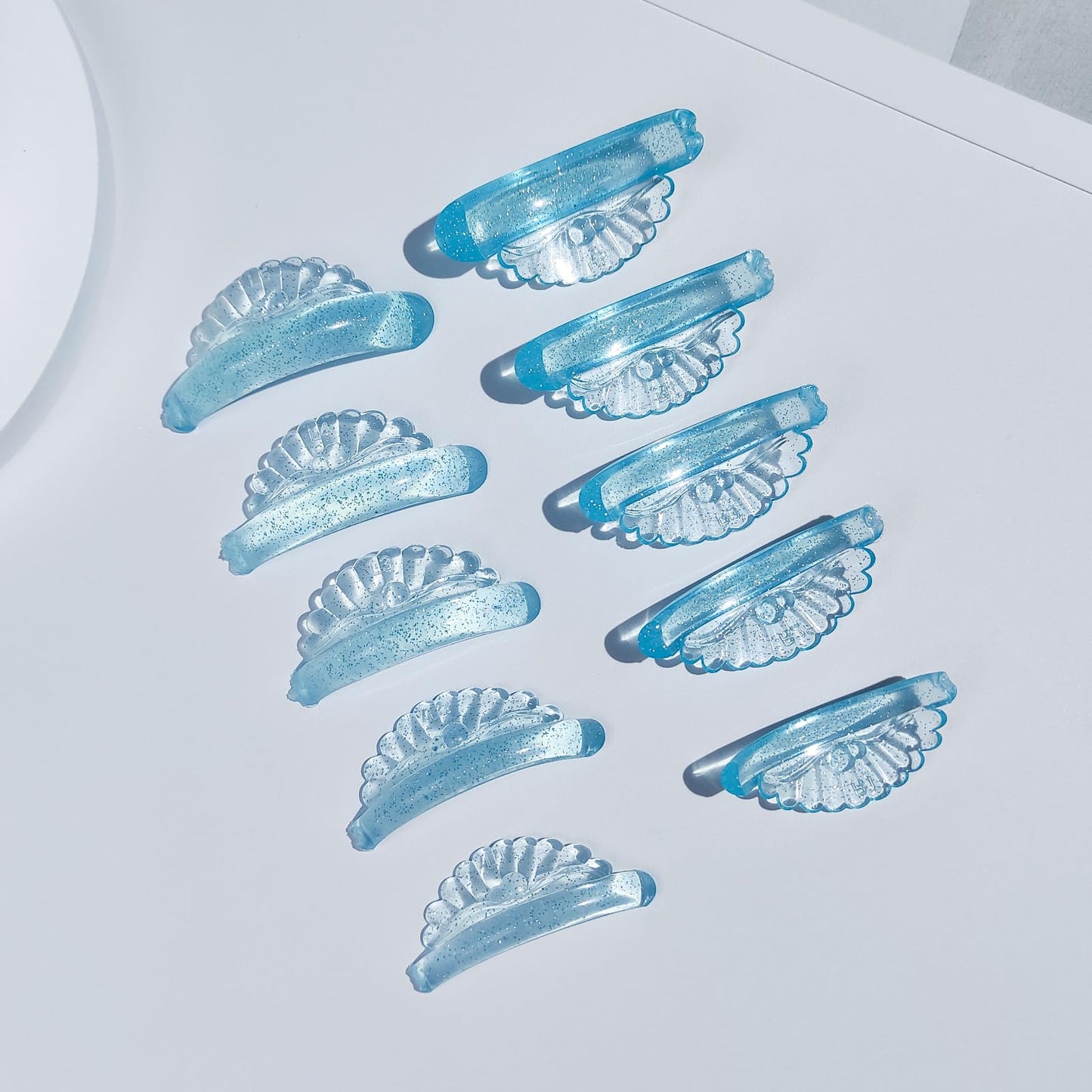 Libeauty Lash Lift Pads — 10 Pcs, 5 Sizes, Seashell & Wave Silicone Shields