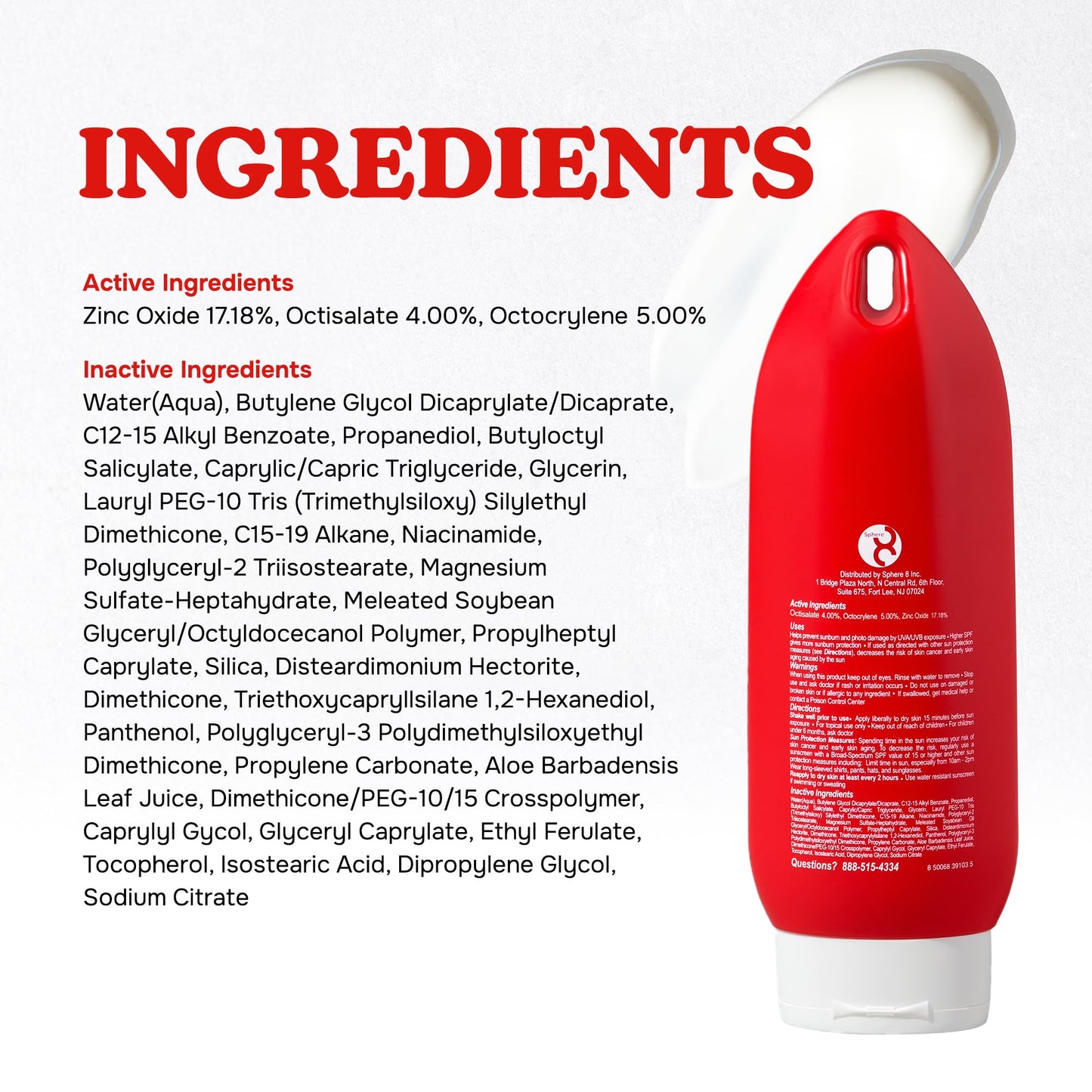 LIFEGUARD SPF 50 Sunscreen Lotion – Broad Spectrum Face & Body, No White Cast, Hydrating Finish, Reef Safe, 8 oz