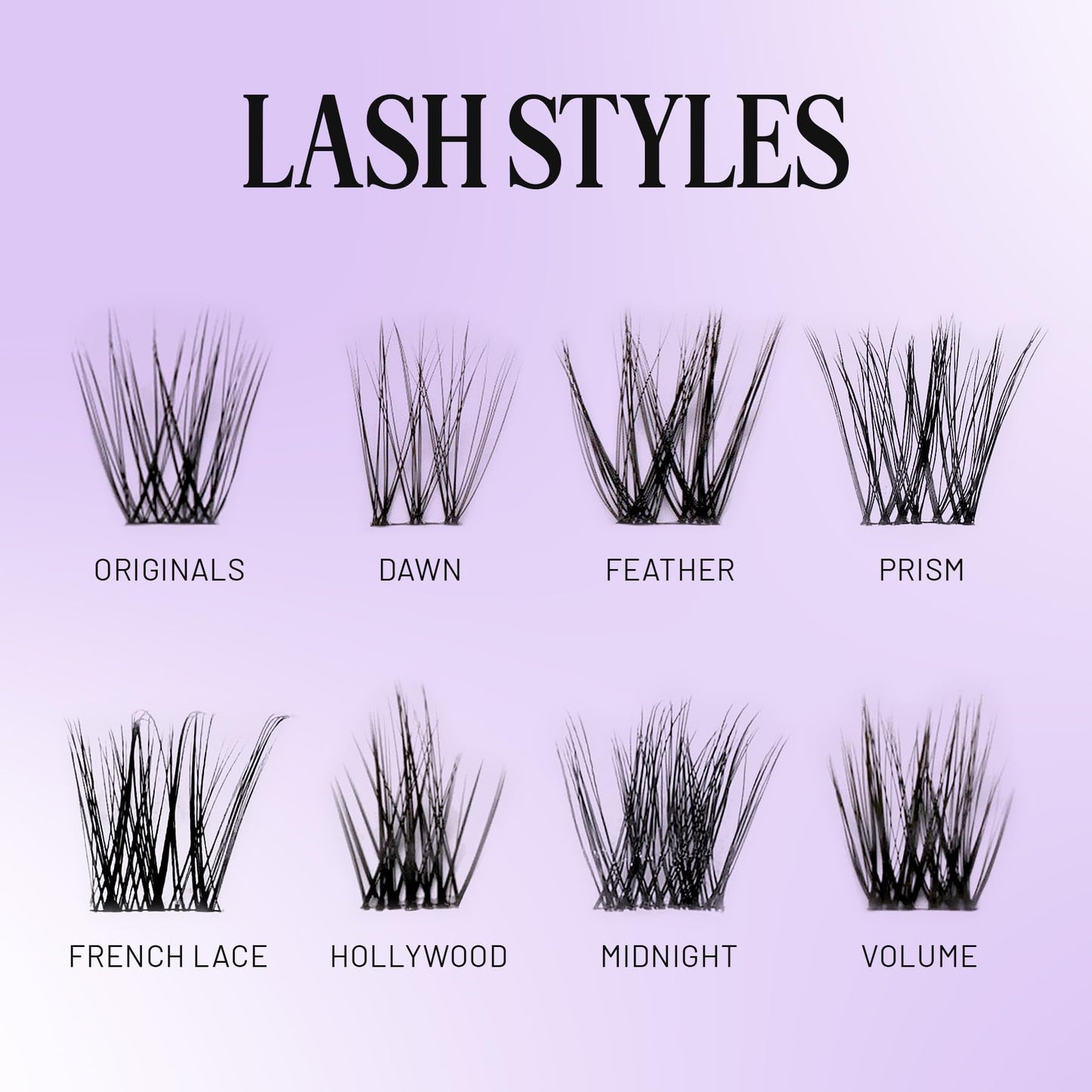 Lilac St Originals: Natural Faux Eyelash Clusters (10-12-14mm) – Lightweight, Lifelike DIY Lashes