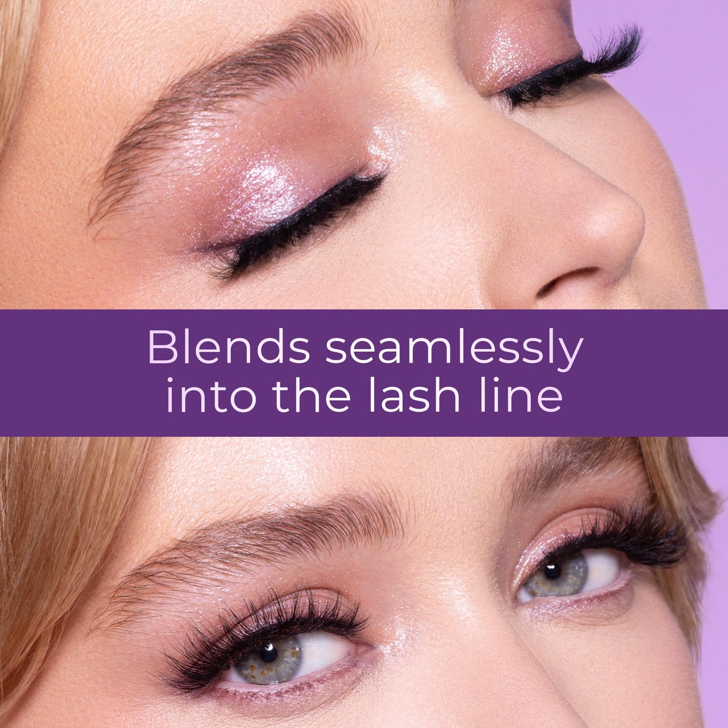 Lilly Lashes Sheer Band – Invisible Clear Band Lashes, 13.5mm, Natural Wispy Look, Reusable 20x