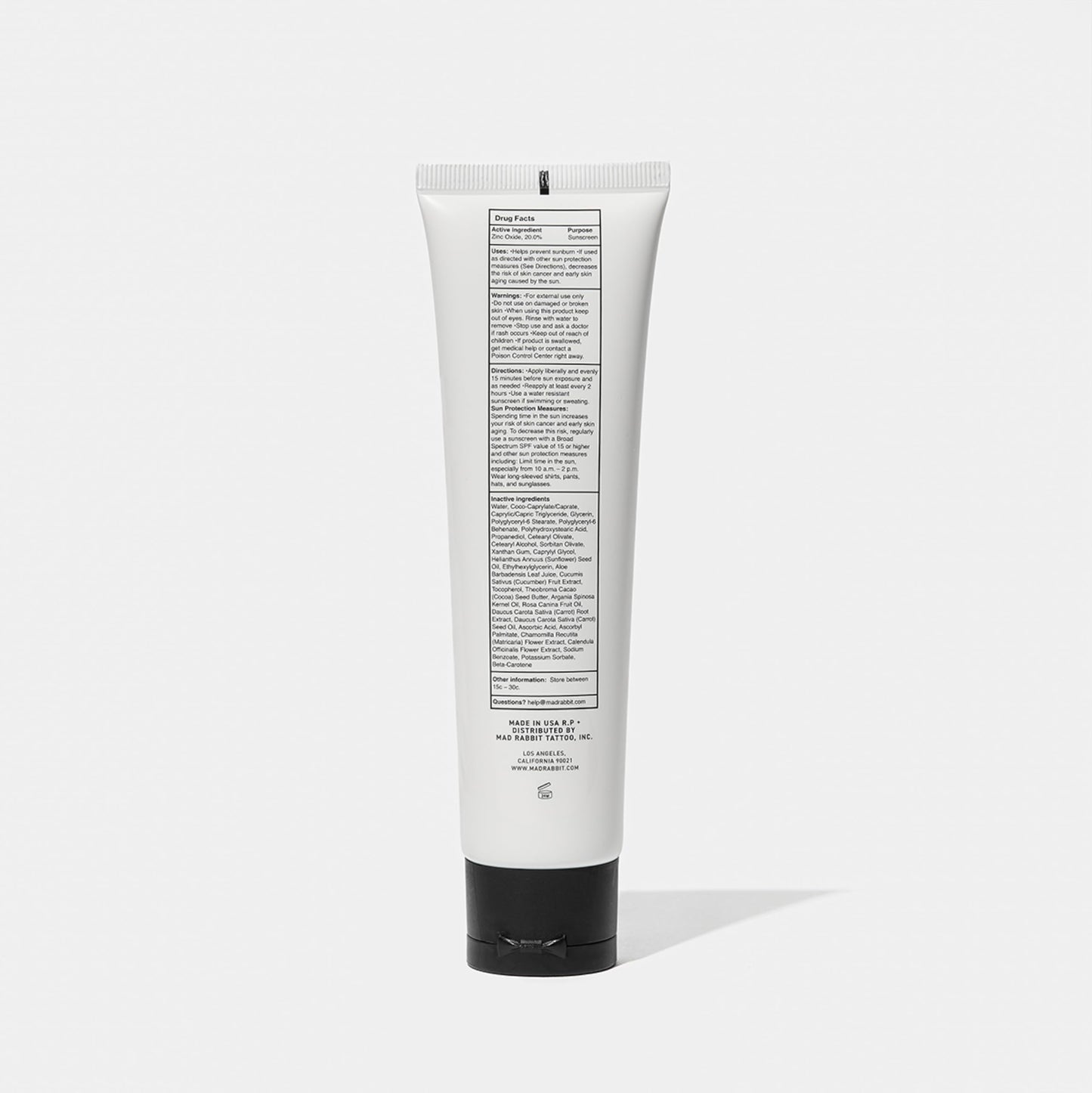 Mad Rabbit Defend SPF 30 Tattoo Sunscreen | Mineral Protection & Moisturizer (100 mL)