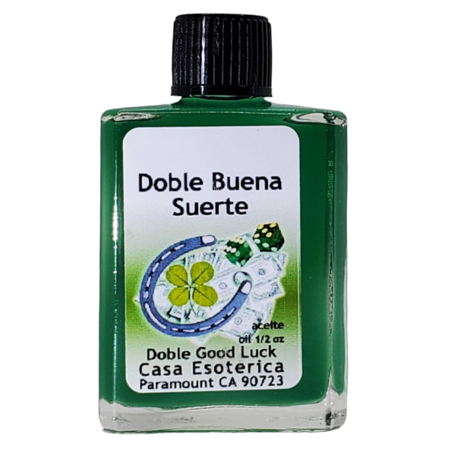 MAGICK SPACE Double Good Luck Oil – Increase Fortune & Positive Energy (0.5 fl oz)