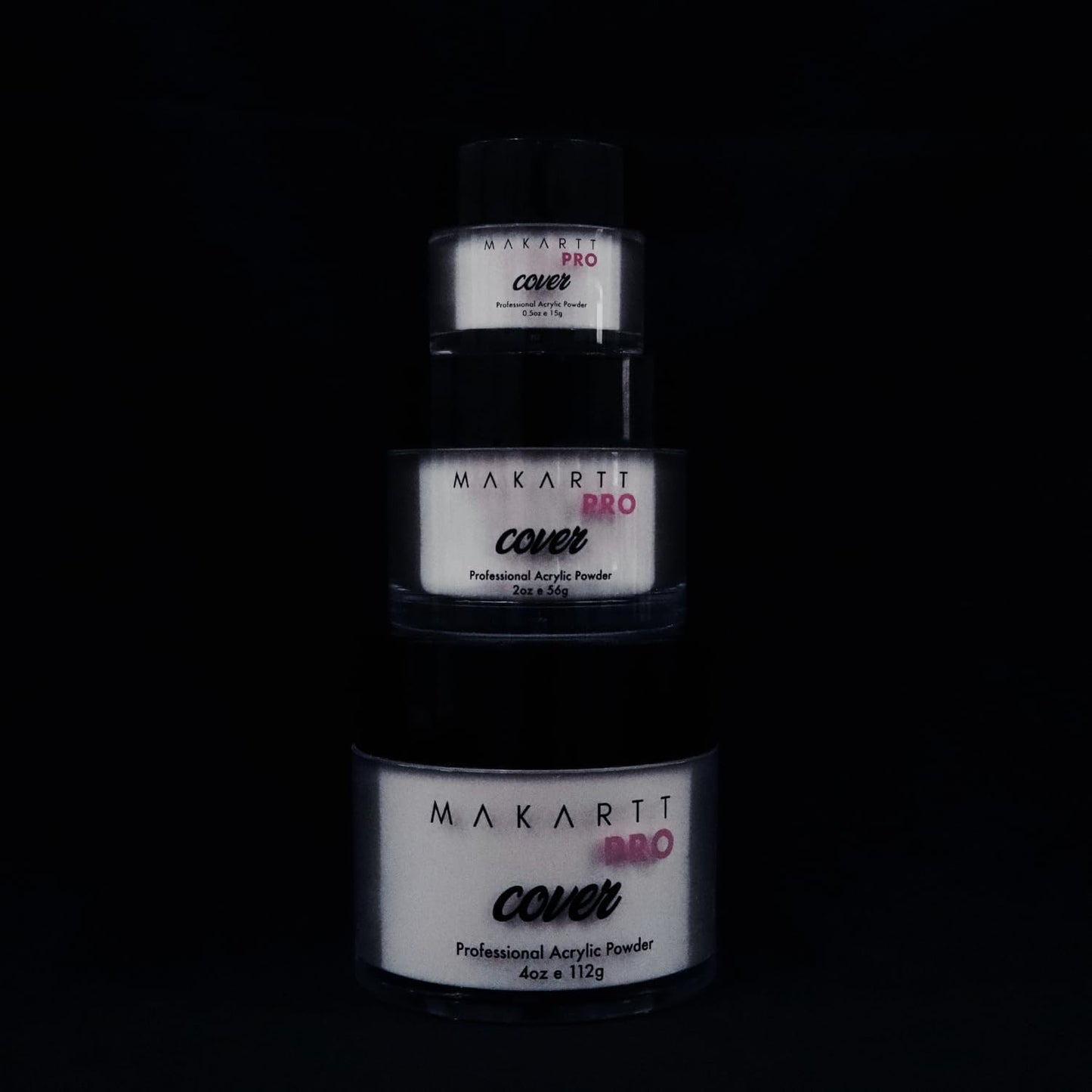 MakarttPro Acrylic Powder Set – 4 Cool-Tone Nude Powders (0.5oz each) for Nail Extensions