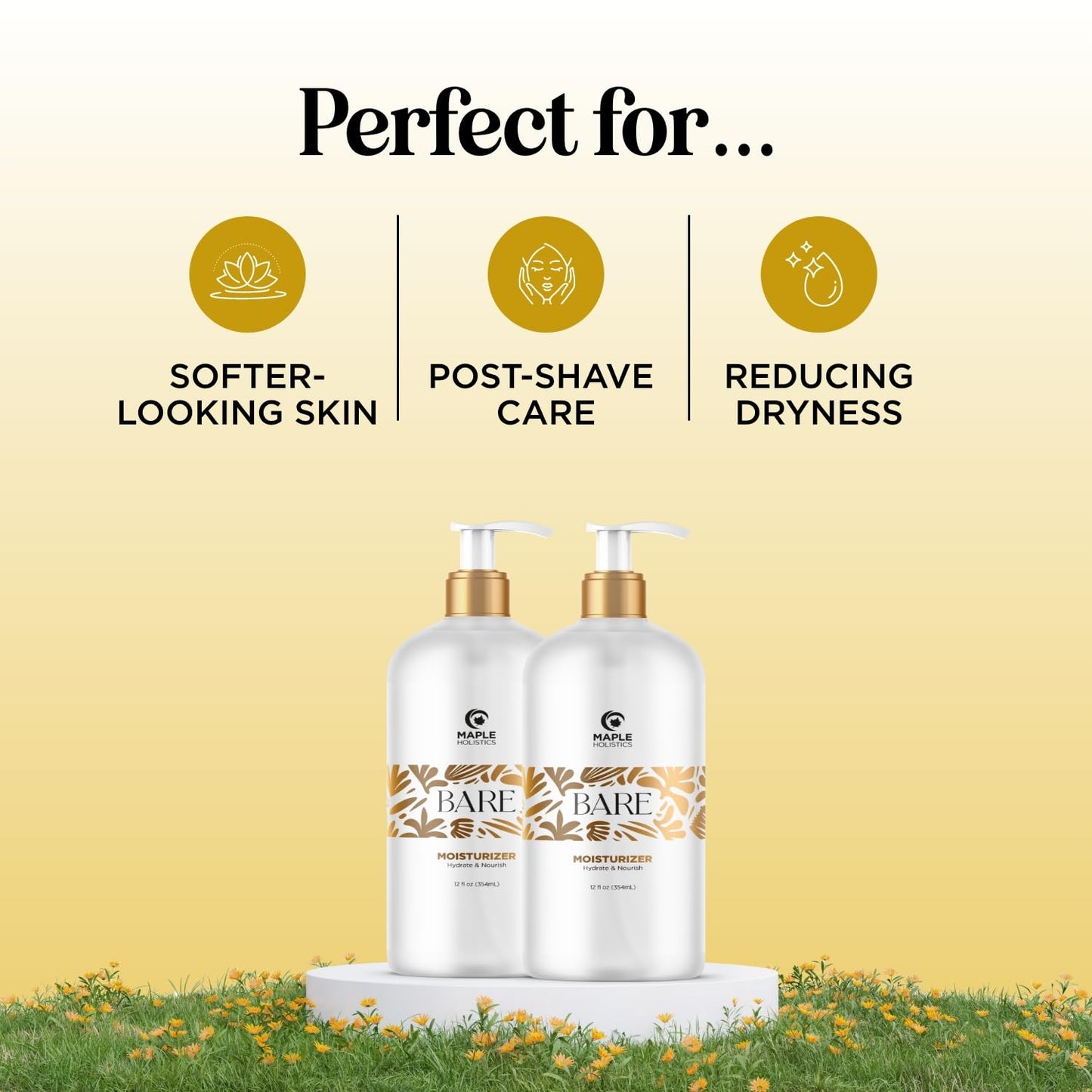 Bare After Shave Lotion for Women | In-Shower Hydration by Maple Holistics