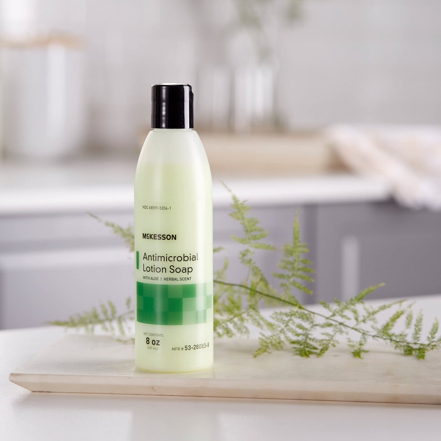 McKesson Antimicrobial Lotion Hand Soap with Aloe – 8 oz Pump, Herbal Scent