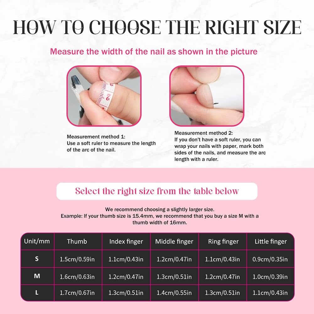 Meemooron Handmade Press On Nails – Square Short Pink French Tip with 3D Flowers & Rhinestones | Glossy Luxury Acrylic Nails (10pcs, Size M)