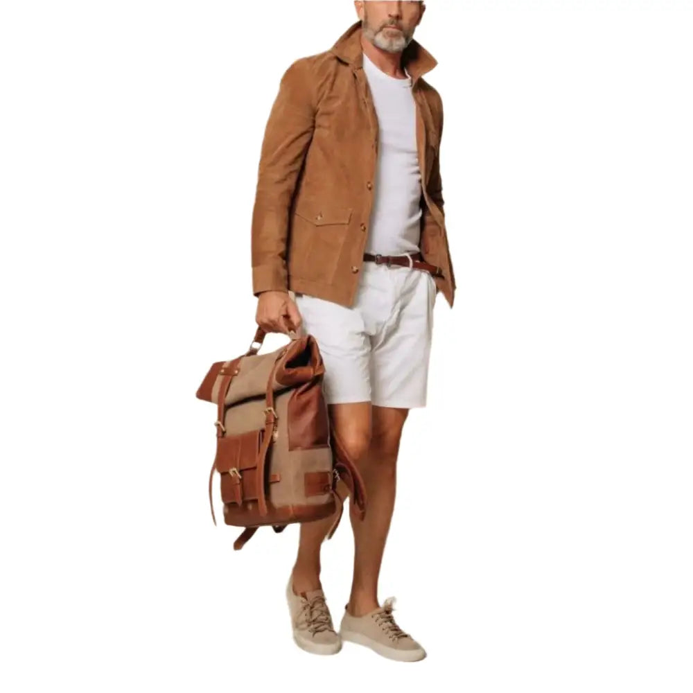 Men’s Brown Suede Field Jacket