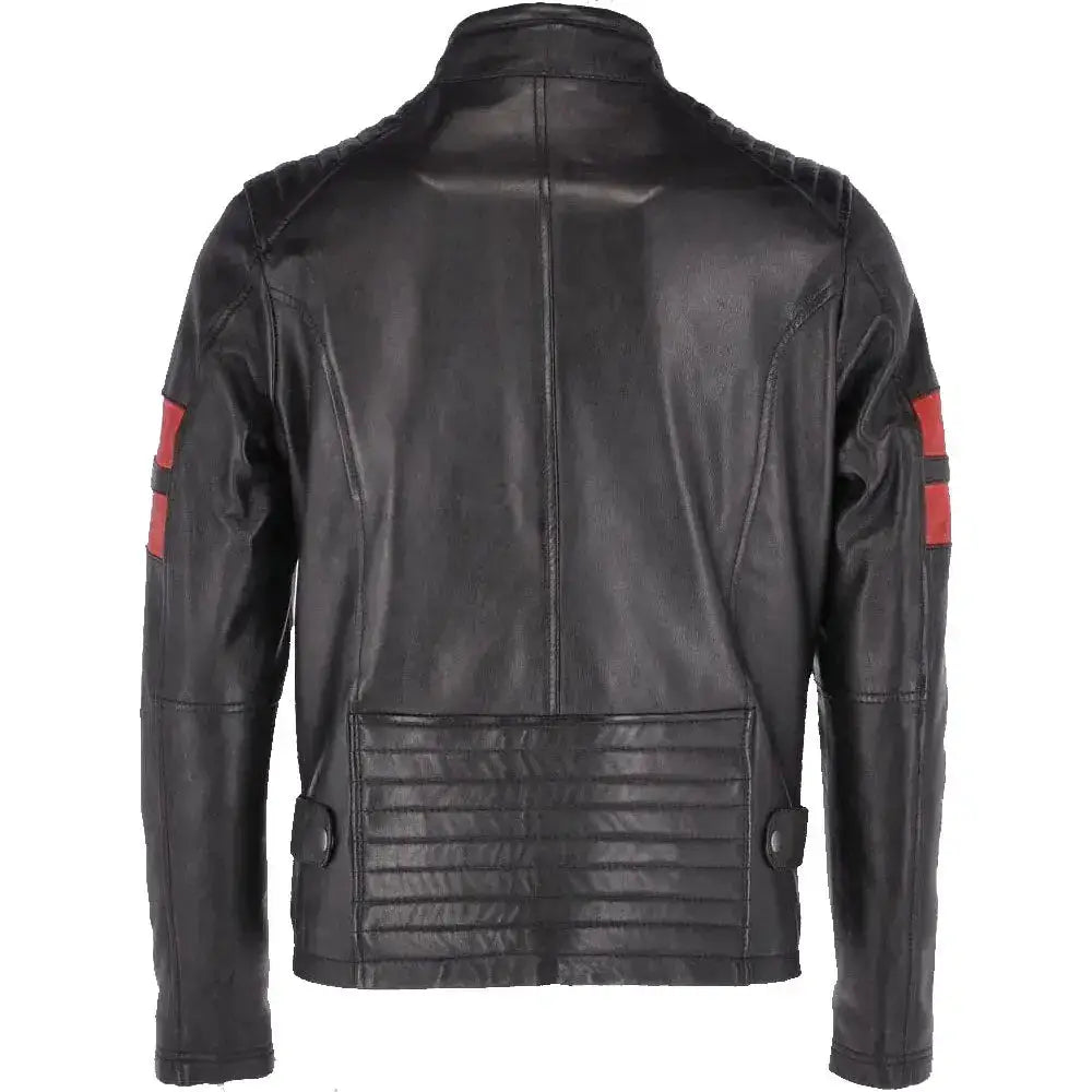 Men’s Black Leather Biker Jacket