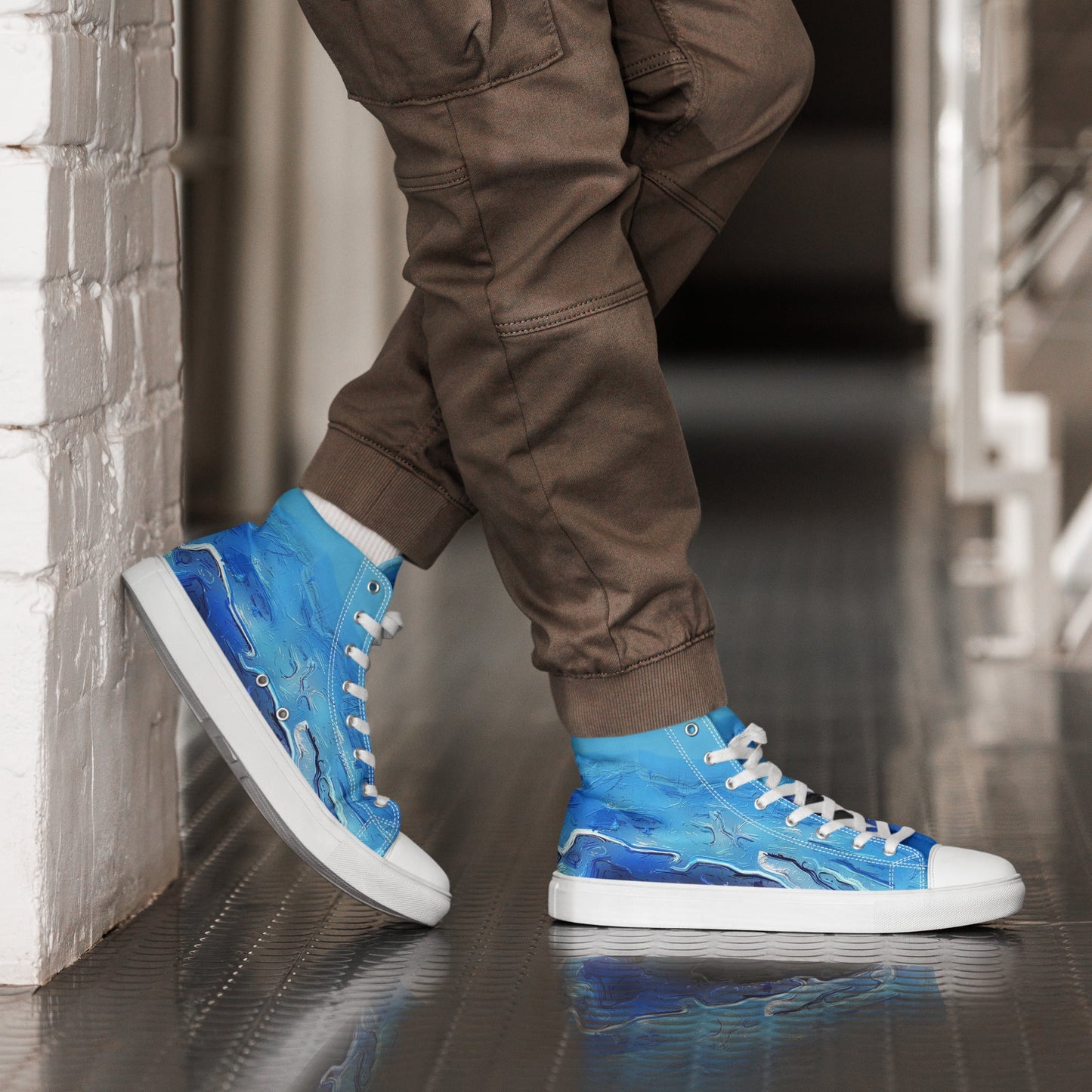 A Drop In The Ocean - Mens High-Top Canvas Shoes
