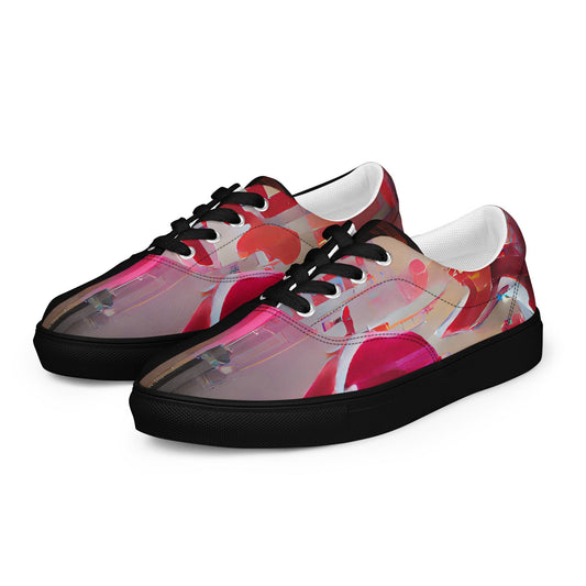 Half Black Half Báijiǔ - Mens Lace-Up Canvas Shoes