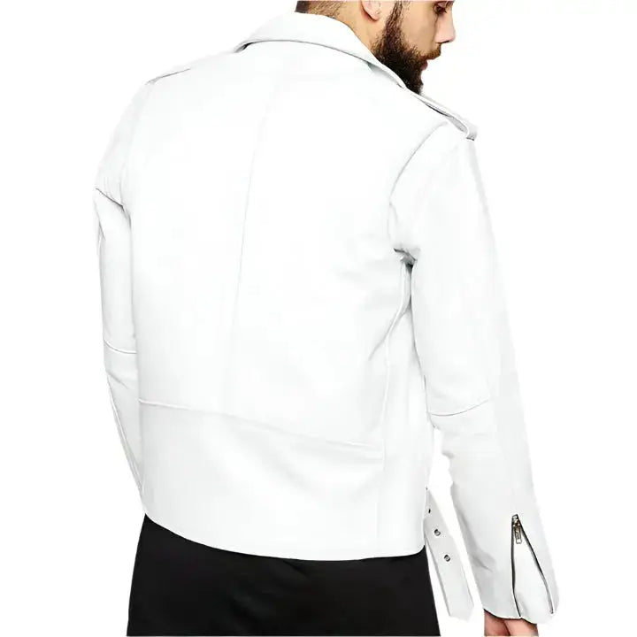 Men’s Slim Fit Leather Biker Jacket