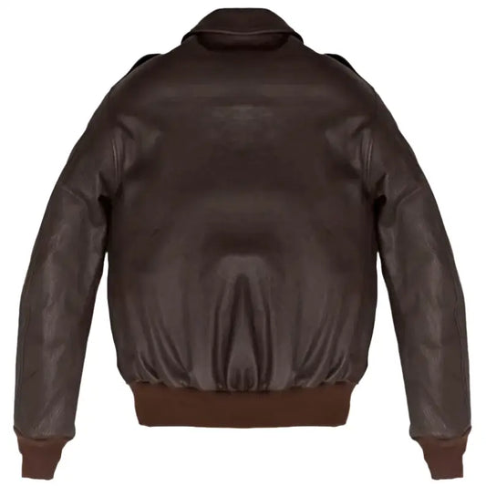 Men’s Wing Collar Leather Bomber Jacket