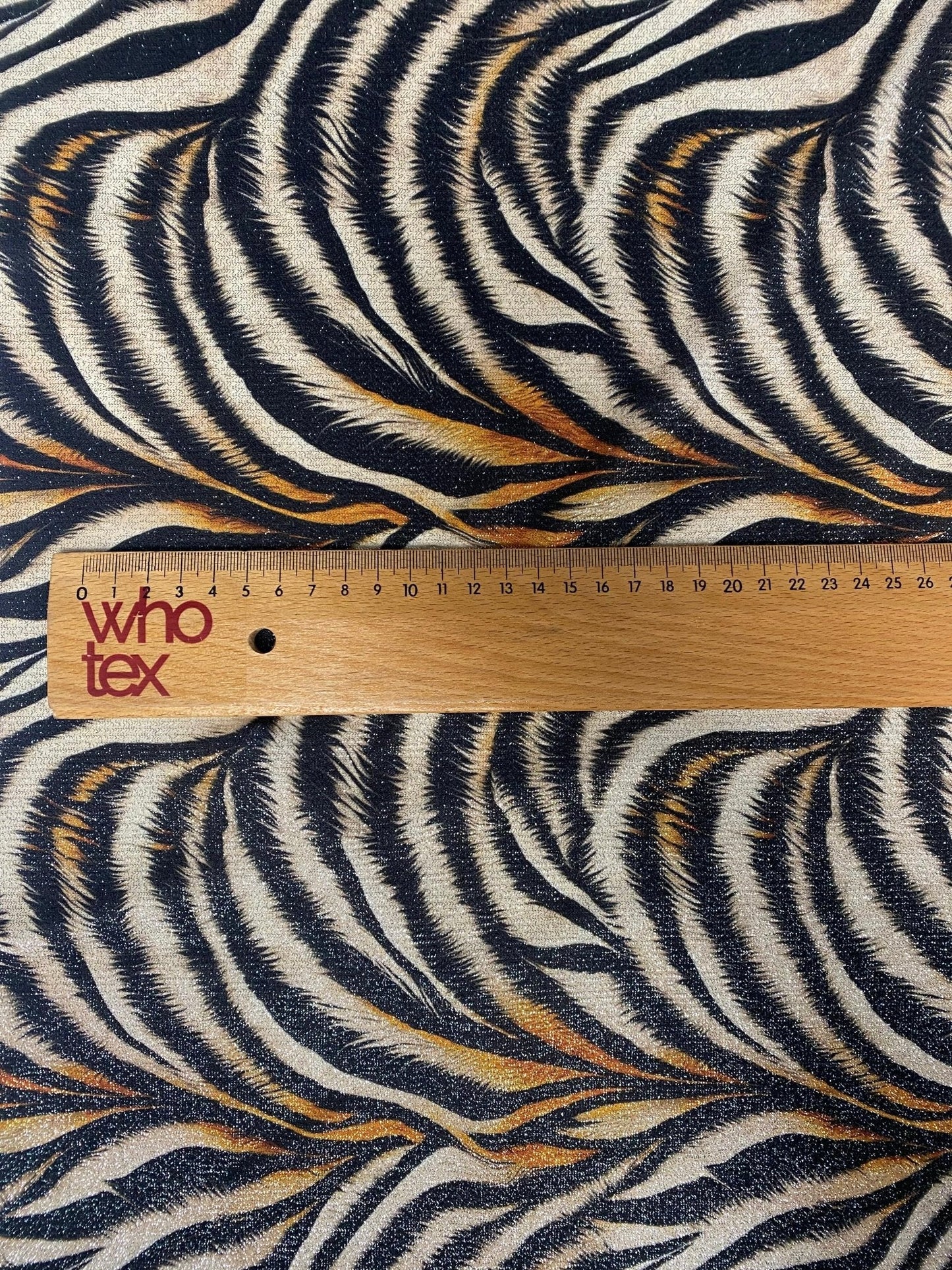 Metallic Zebra Print Lurex Fabric by the Metre