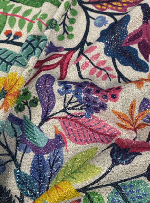 Mexican Flowers Fabric by the Metre