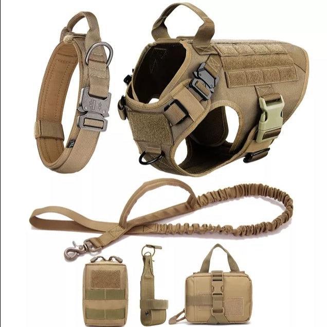 Military Grade Tactical Dog Harness Set