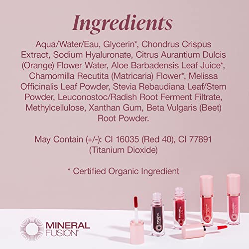 Mineral Fusion 2-in-1 Lip & Cheek Stain Rose – Hydrating Matte Color (0.10 oz)