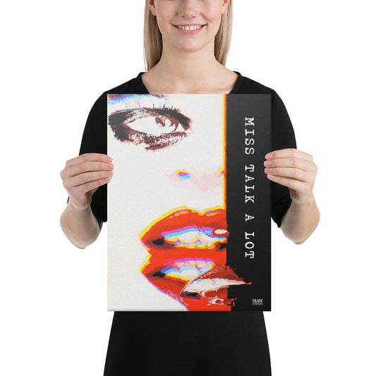 Miss Talk A Lot - Canvas Print