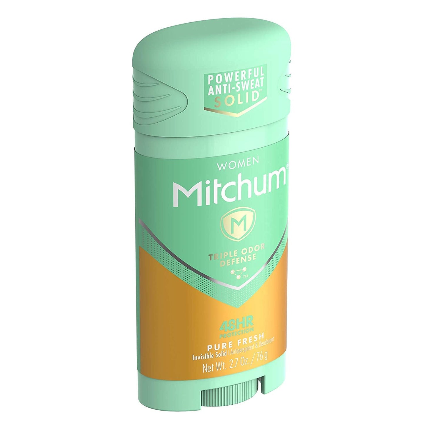 Mitchum Women Triple Odor Defense Invisible Solid 48HR Deodorant – Pure Fresh, 4 Pack