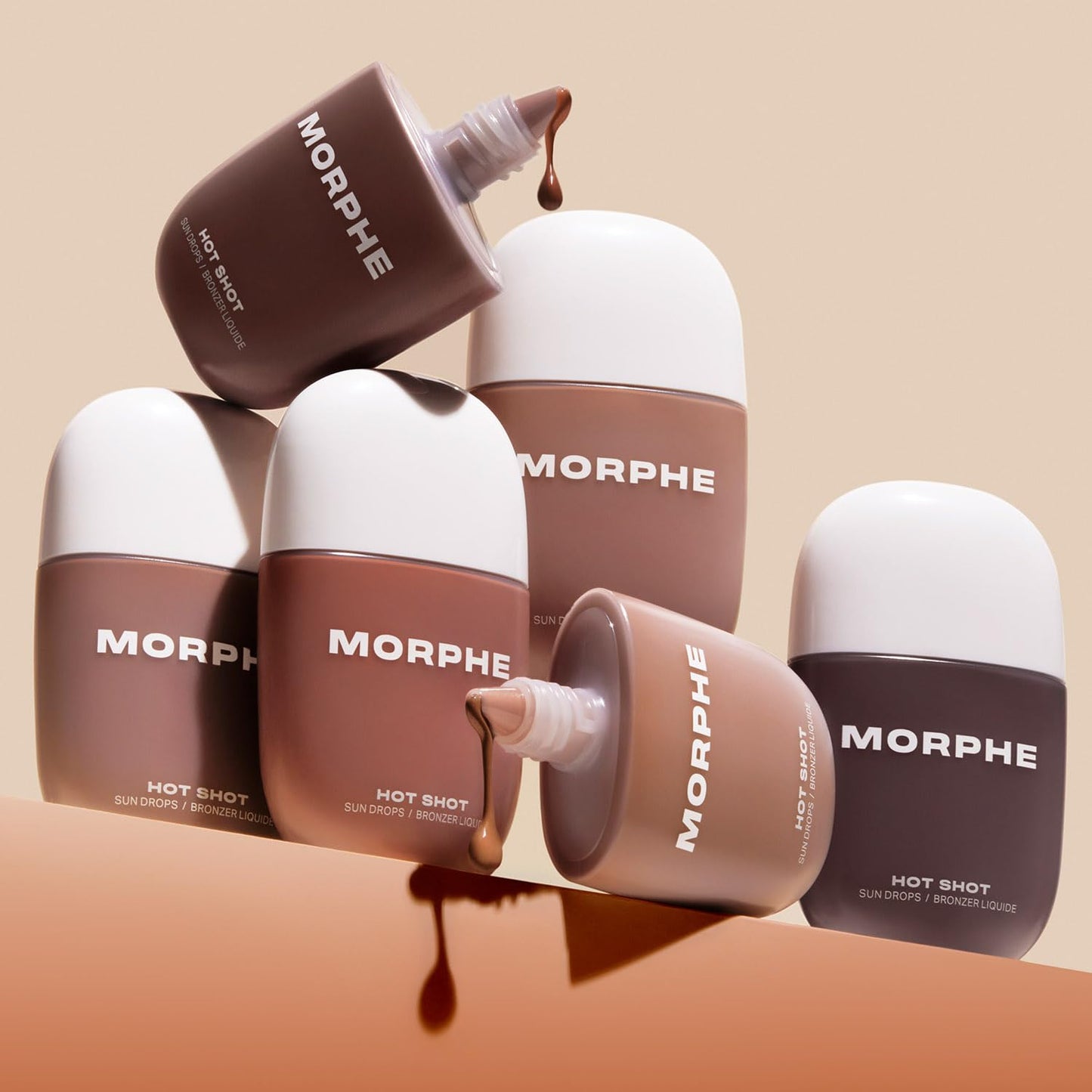 MORPHE Hot Shot Sun Drops — Waterweight Bronzer with Niacinamide for Hydration & Glow (Bronze Bombshell, 1 Fl Oz)