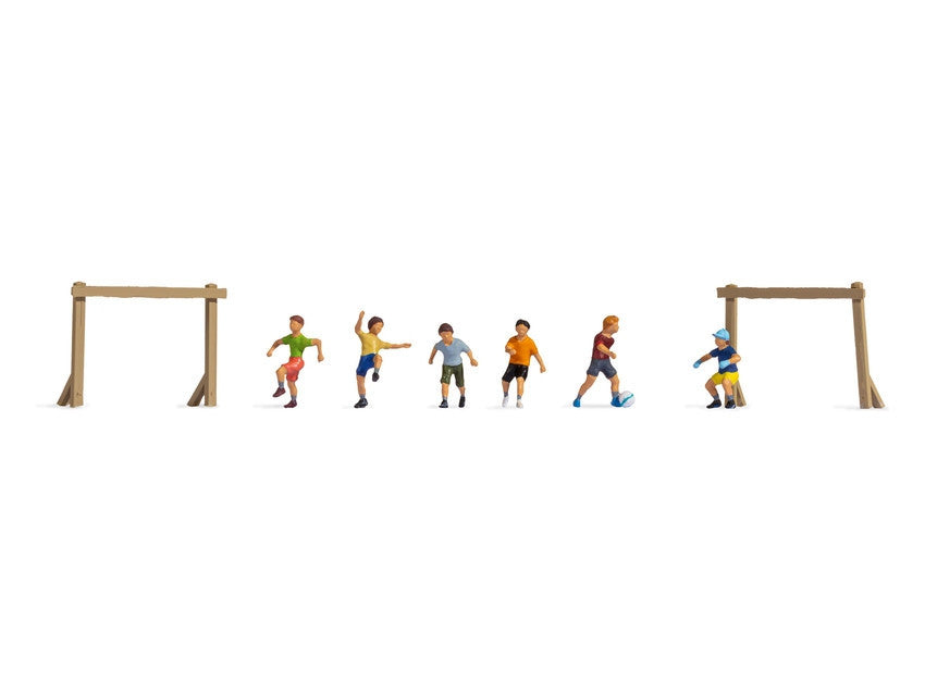 Children Playing Football Terrarium Figures 15817