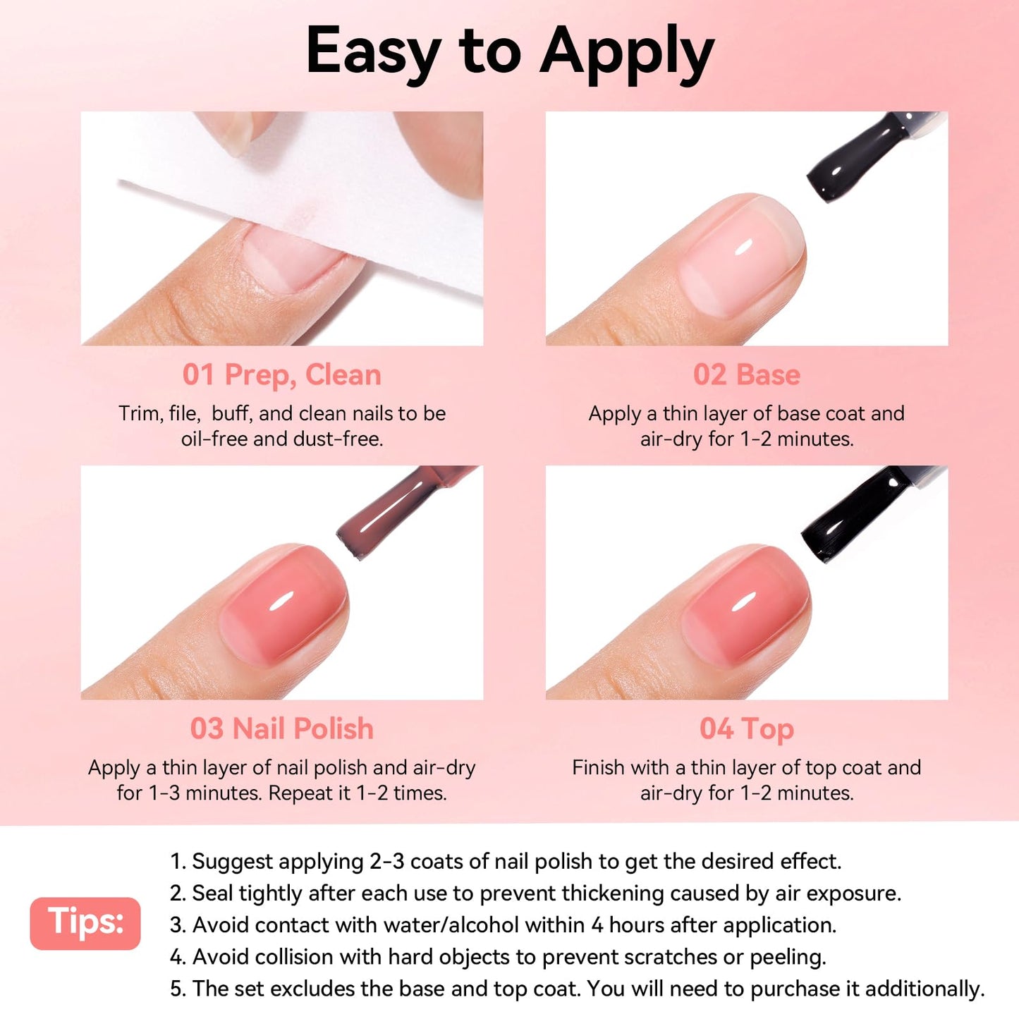 Nailshion Nude Nail Polish Set – 6 Neutral Shades, Quick-Dry, Non-Toxic, Castor Oil + Vitamin E