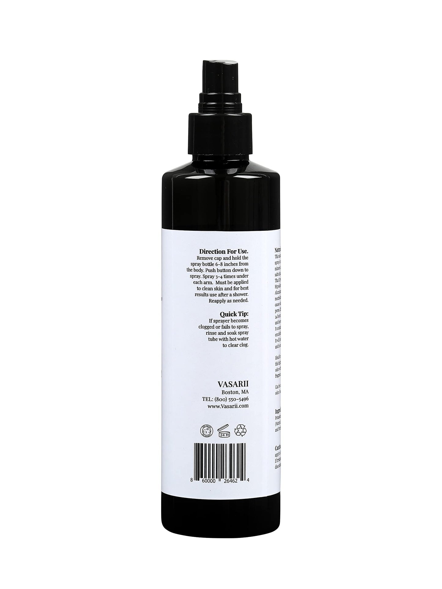 nakd. Thai Crystal Deodorant Spray – Aluminum-Free Unscented Mineral Salt 2-Pack + Travel Size
