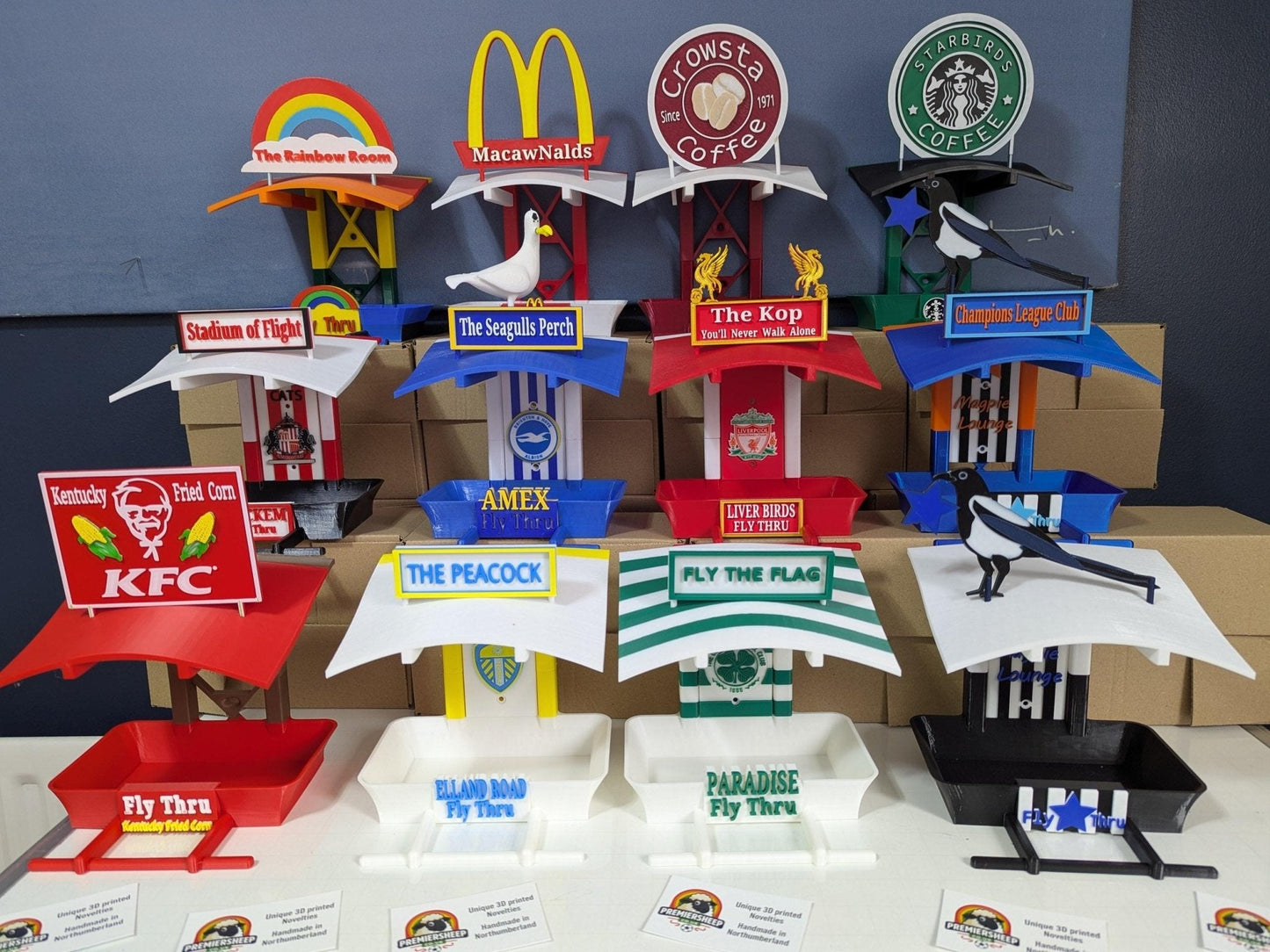 Newcastle United Garden Bird Feeding Station - NUFC champions league edition Garden Decor and Wild Bird Food Feeder Toon Army Gift for Fan