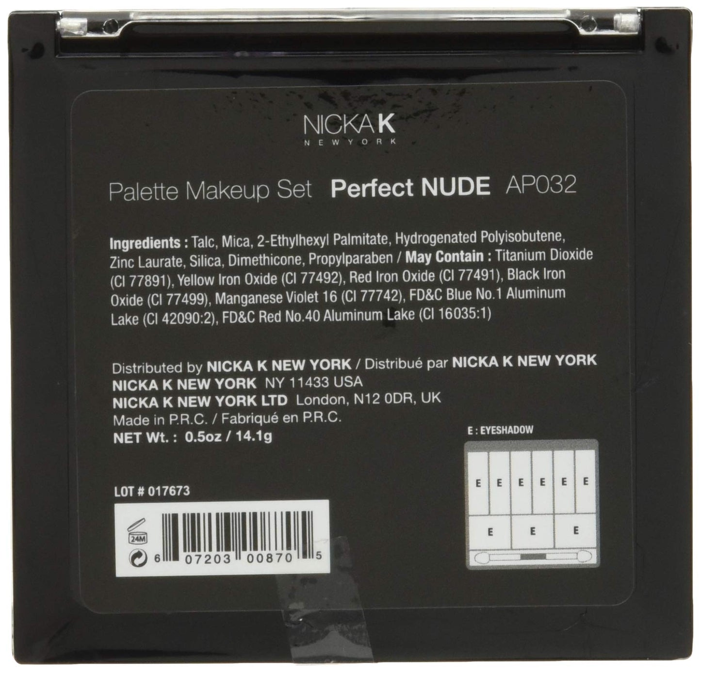 NICKA K Perfect 9 Nude Eyeshadow Palette Set – Travel Size Matte Finish