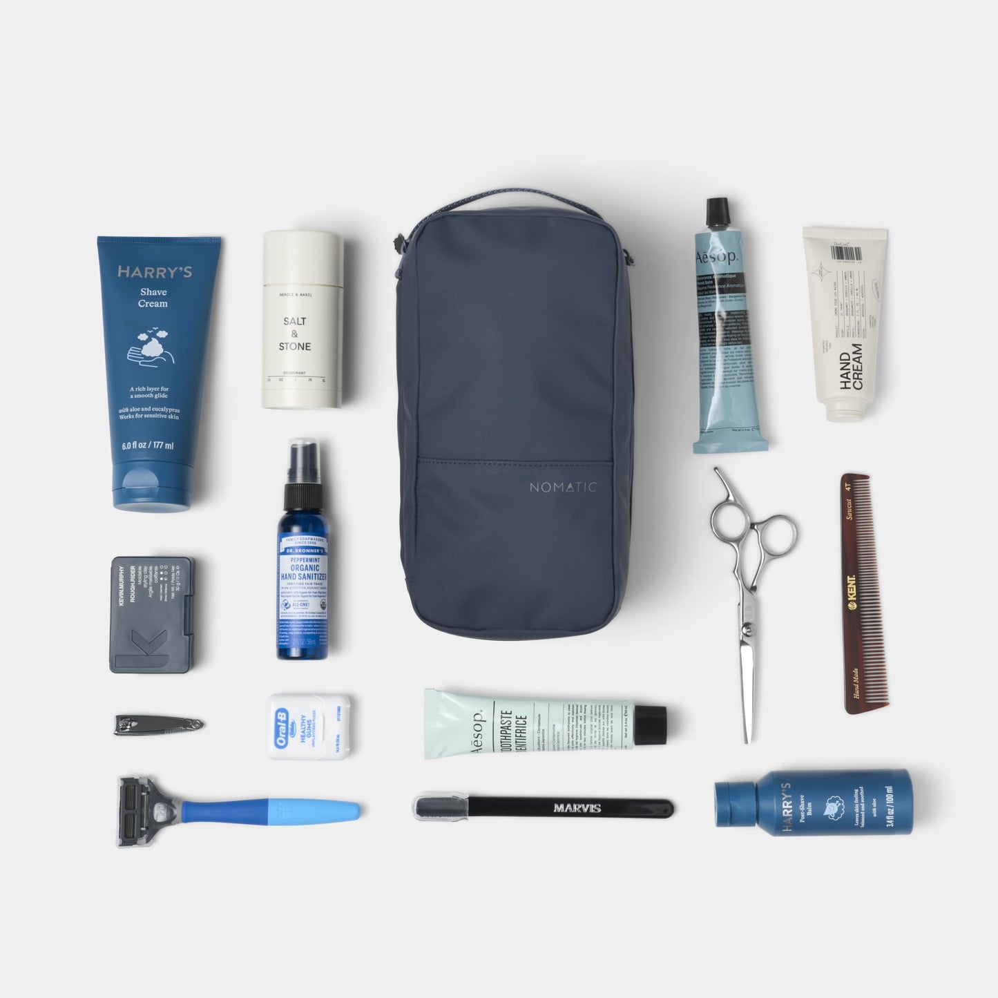 NOMATIC Toiletry Bag for Travel - Navy Small V2 | Compact, Water-Resistant Organizer