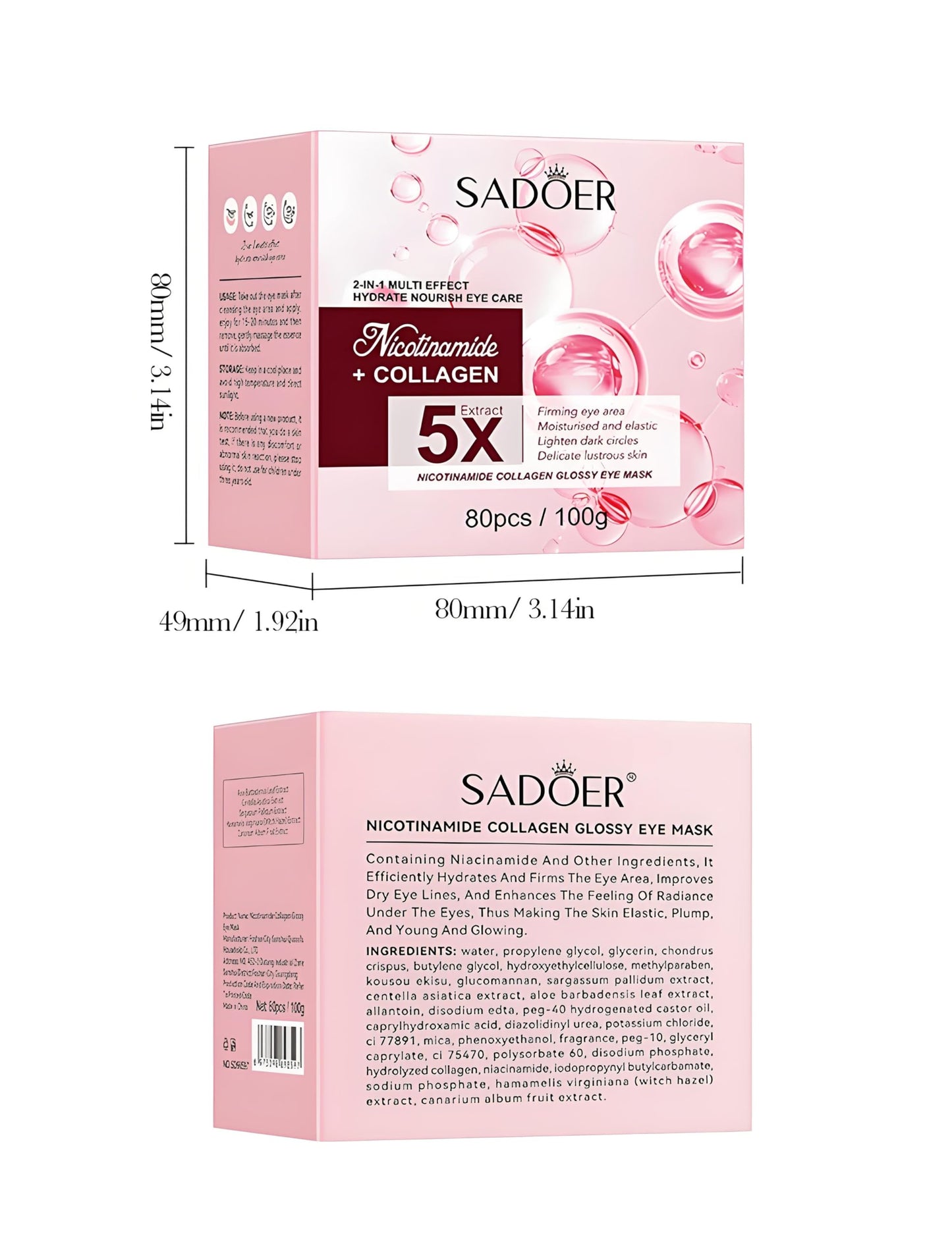 NORNI LEORD Under Eye Patches – Niacinamide, Collagen & Hydration for Brighter Eyes