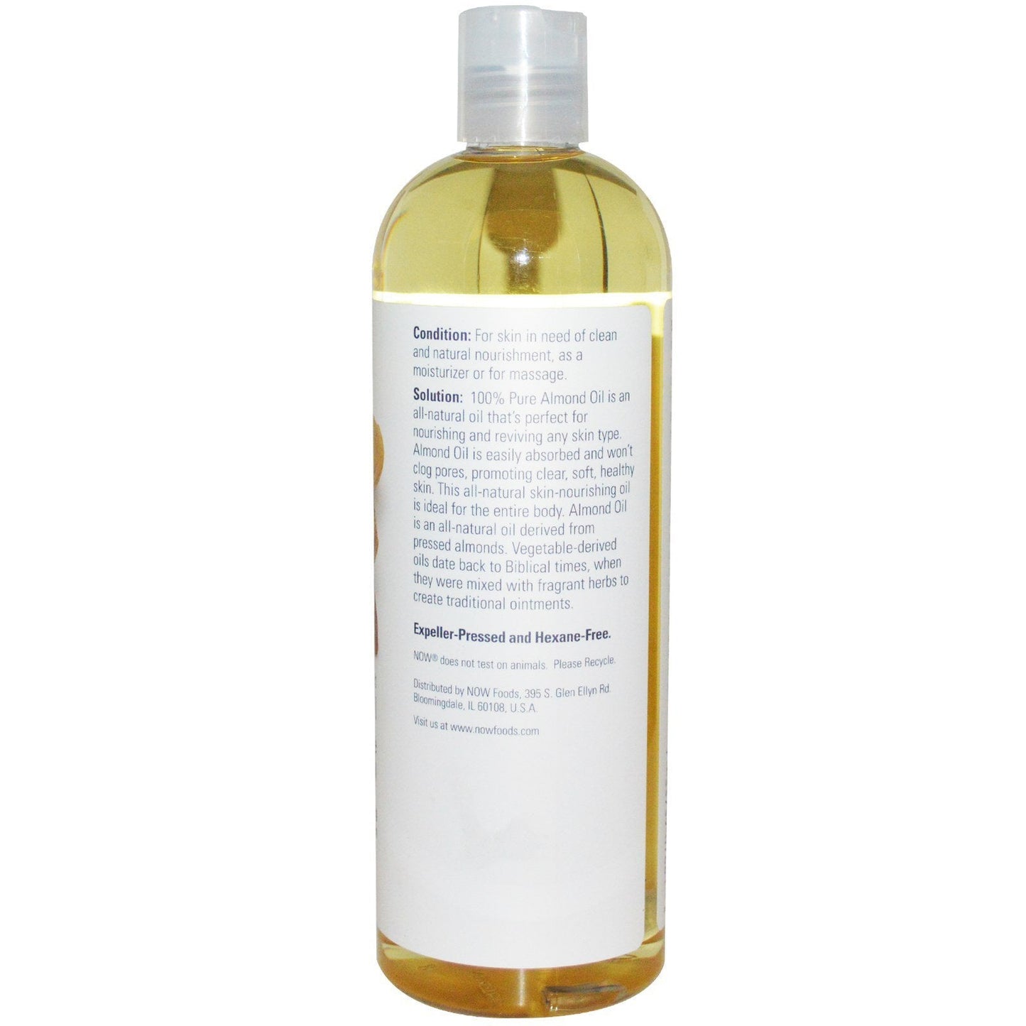 NOW Foods Almond Oil 16 Fl Oz (Pack of 2) – Natural Moisturizing Oil for Skin & Hair