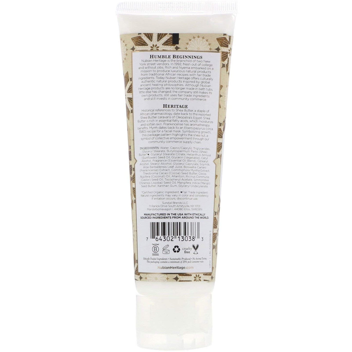 Nubian Heritage Raw Shea Butter Hand Cream – 4 Oz, 4-Pack