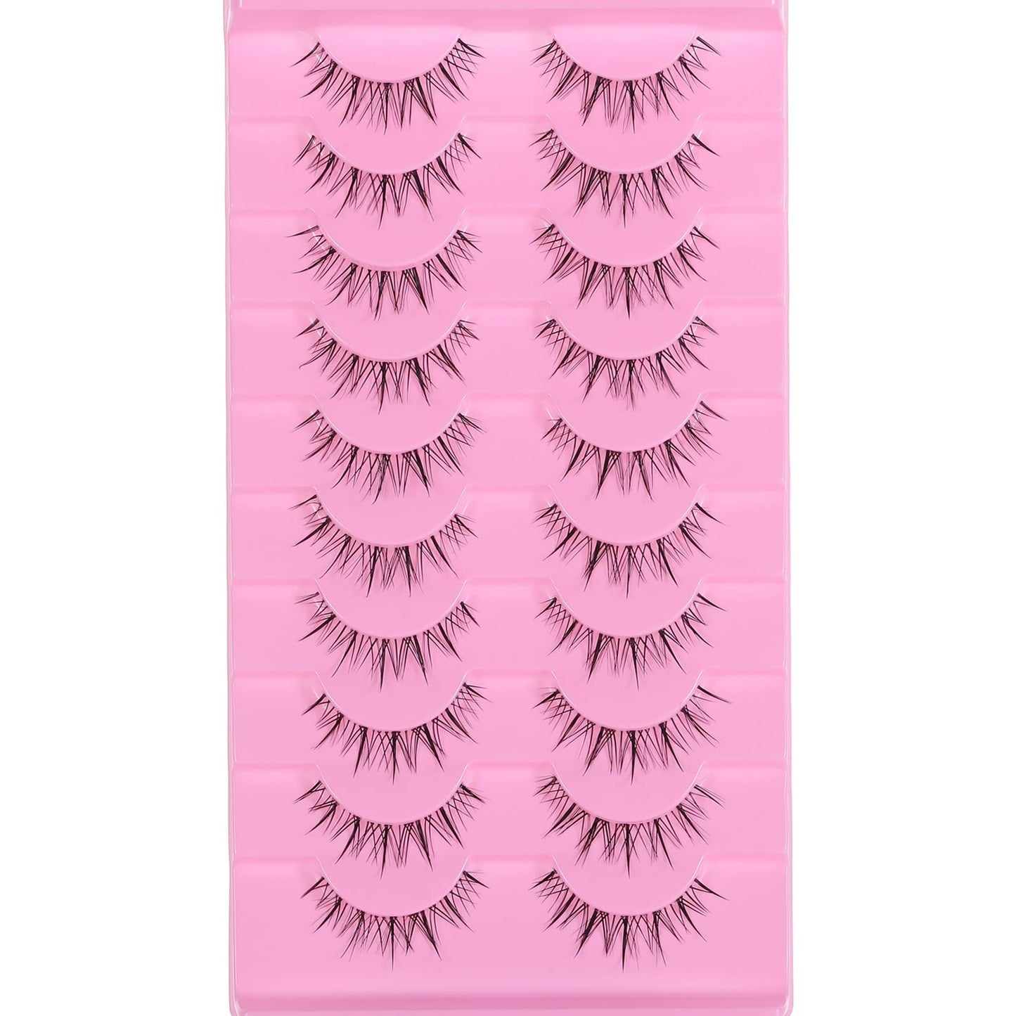 outopen Manga Lashes – Natural Look False Eyelashes, Clear Band, Anime Cosplay Lashes
