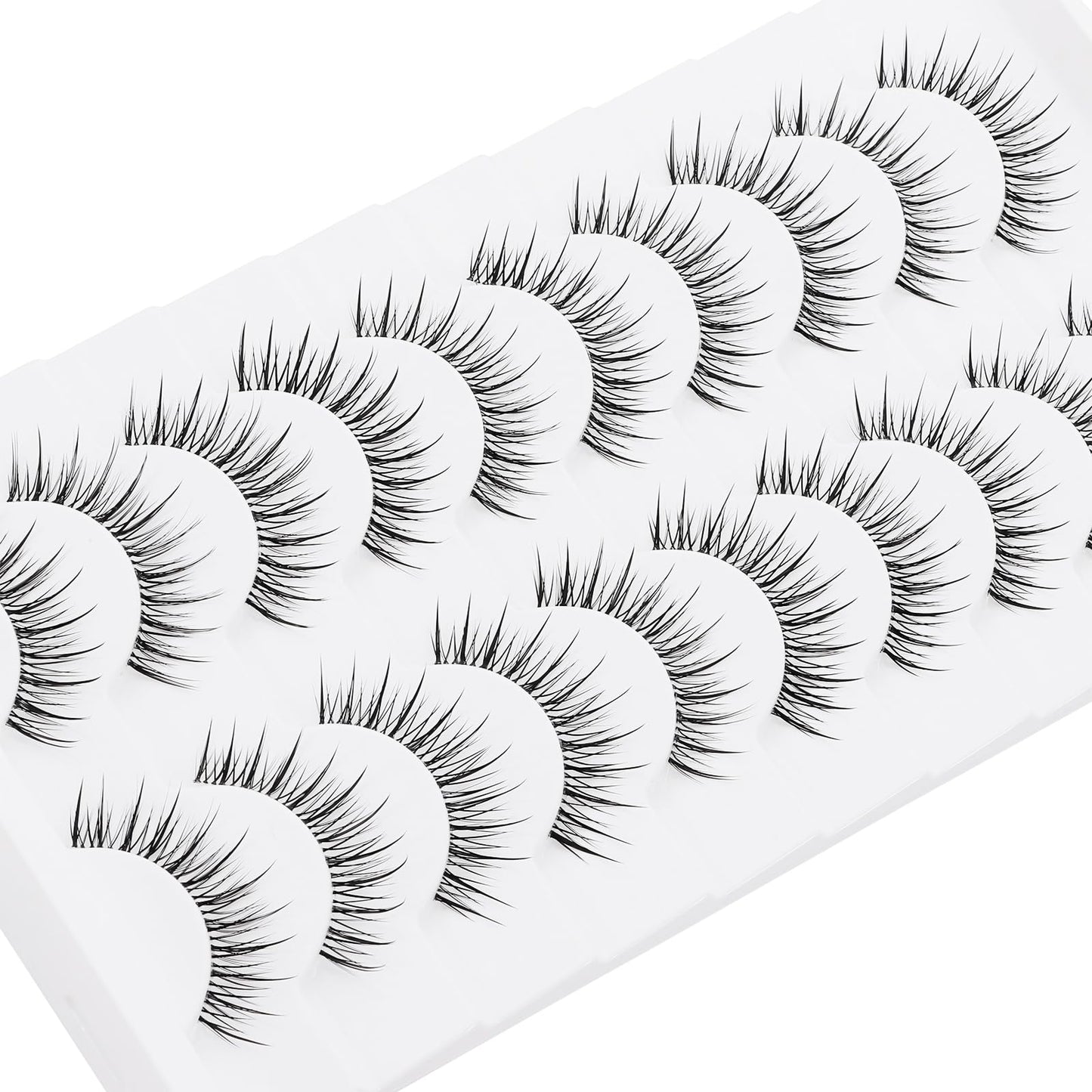 outopen Manga Lashes – 10 Pairs Natural Look with Clear Band | Anime-Inspired Lashes