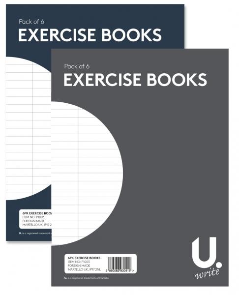 Premium Compact Exercise Books 20 x 15 cm Pack of 6