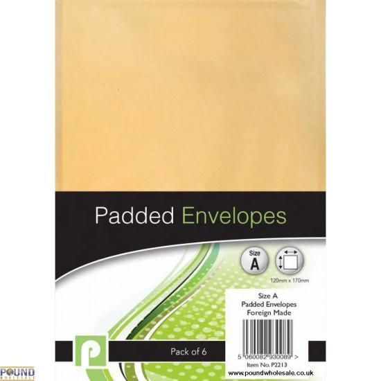 Pack of 6 HighQuality Padded Envelopes Size A 120x165mm