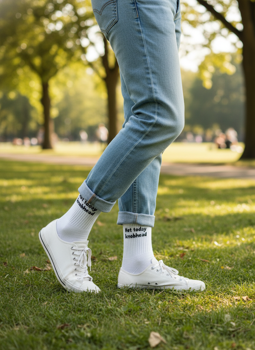 Not Today Knobhead - Funny Socks