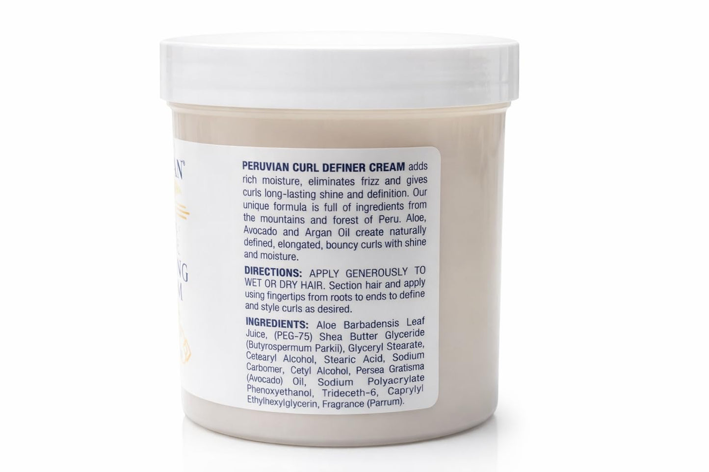 Peruvian White Curl Defining Cream β Frizz Control, Rich Moisture, 16 oz